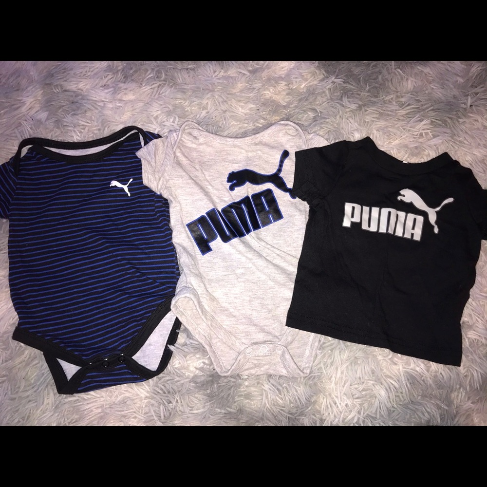 2 baby onesies and one baby shirt